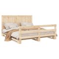 vidaXL Posteľný rám s čelom 200x200 cm masívna borovica