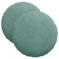 vidaXL Vankúše na sedenie 2 pcs Morská zelená Ø 40 x 13 cm Zamat