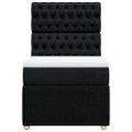 vidaXL Posteľný rám boxspring s matracom čierny 80x200 cm látka