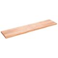 vidaXL Stolová doska bledohnedá 220x50x(2-6) cm ošetrený masívny dub
