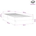 vidaXL Posteľný rám boxsping bez matracom ružový 80x220 cm zamat