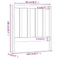 vidaXL Čelo postele medovohnedé 106x4x100 cm masívna borovica