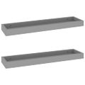 vidaXL Terasové nástenné police 2 ks sivé 60x15x4 cm MDF