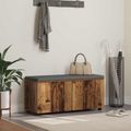 vidaXL Predsieňová lavica s vankúšom Staré drevo 100 x 38 x 46 cm