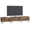 vidaXL TV skrinka Dymový dub 147 x 34,5 x 30 cm Kompozitné drevo