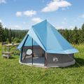 vidaXL Tipi stan 4-miestny Modrá Polyester a oceľ