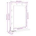 vidaXL Toaletné zrkadlo Čierny dub 70 x 50 x 18 cm Obdĺžnikový