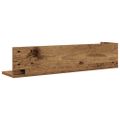 vidaXL Nástenné police 2ks staré drevo 75x16,5x16,5cm kompozitné drevo
