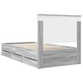 vidaXL Rám postele Sivý Sonoma 100 x 200 cm Inžinierske drevo