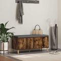 vidaXL Predsieňová lavica s vankúšom Údený Dub 100 x 38 x 46 cm
