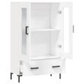 vidaXL Vysoká skrinka biela 69,5x31x115 cm kompozitné drevo