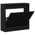vidaXL Skriňa na topánky 60 x 21 x 57 cm Kompozitné drevo Čierny dub