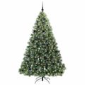 vidaXL Umelý vianočný stromček s 300 LED-i Zelená 210 cm PE a PVC
