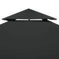 vidaXL Dvojitá strieška na altánok 310 g/m², 4x3 m, antracitová