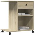vidaXL Stojan na tlačiareň s kolieskami dub sonoma 60x40x68,5 cm