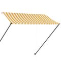 vidaXL Zaťahovacia markíza s LED 300x150 cm žlto-biela