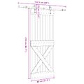 vidaXL Posuvné dvere NARVIK Prírodná a čierna 80 x 210 cm (152,5 cm)