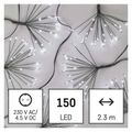 LED svetelný reťaz – svietiace trsy, nano, 2,35 m, vnútorný, studená biela, časovač