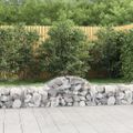 vidaXL Oblúkové gabionové koše 3 ks 200x50x40/60 cm pozink. železo