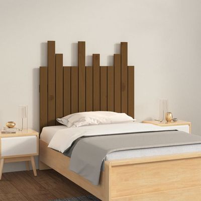 vidaXL Nástenné čelo postele medovohnedé 82,5x3x80 cm masívna borovica