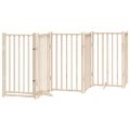 vidaXL Brána pre psa s dverami skladacia 15panely 750cm topoľové drevo
