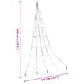 vidaXL LED Vianočný stromček so zemnými kolíkmi Studená biela 306 cm
