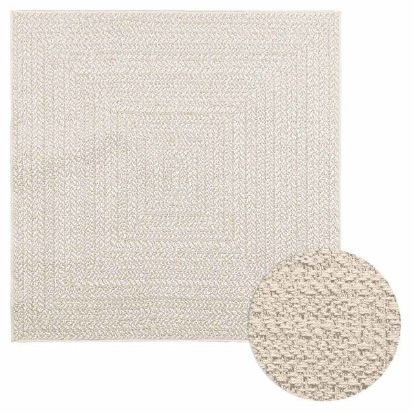 vidaXL Koberec ZIZUR 120x120 cm, jutový vzhľad, interiér a exteriér