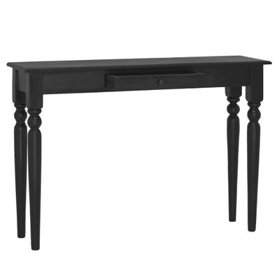 vidaXL Konzolový stolík bledočierny 110x30x75 cm masívne mahagónové drevo