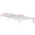 vidaXL Posteľný rám bez matraca dub sonoma 75x190 cm kompozitné drevo