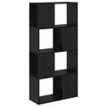 vidaXL Zostava TV skriniek 60 x 24 x 125,5 cm Čierna Kompozitné drevo