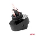 Prepínač kolískový oválny so žltou LED diódou AMiO-03088