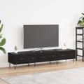 vidaXL TV skrinka 150 x 36 x 30 cm Čierny dub Kompozitné drevo