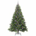 vidaXL Umelý vianočný stromček s 300 LED-i Zelená 180 cm PE a PVC