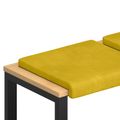 vidaXL Vankúš na lavičku 4 ks Zamat Žltá Hĺbka 35 cm