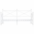 vidaXL Váľanda s kolieskom bez matraca Biela 75x190 cm Oceľ