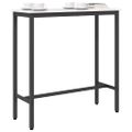 vidaXL stôl Biela 100 x 40 x 101 cm Inžinierske drevo a oceľ