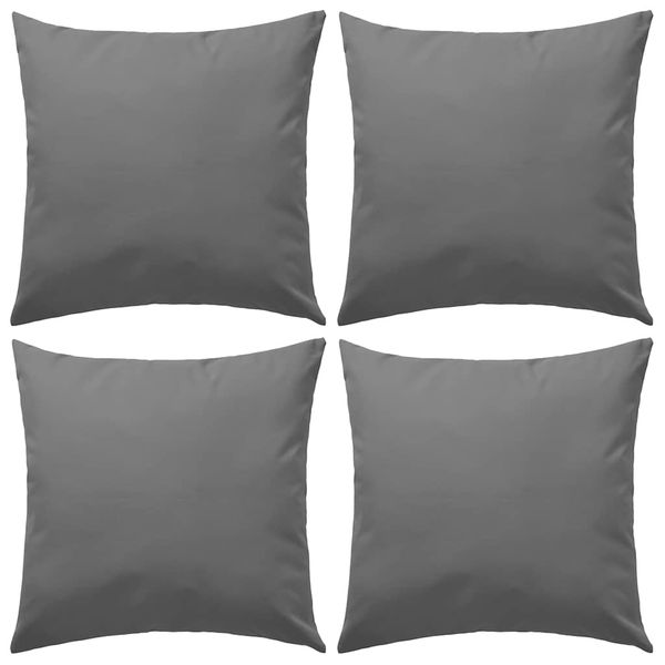 vidaXL Vankúše do exteriéru 4 ks 45x45 cm sivé