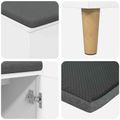 vidaXL Predsieňová lavica s vankúšom s dverami Biely 100 x 38 x 46 cm