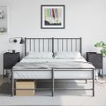 vidaXL Nočné stolíky 2 ks čierne 36x39x60,5 cm oceľ