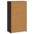 vidaXL Highboard Čierny dub 70 x 41 x 124 cm Kompozitné drevo