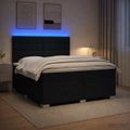 vidaXL Posteľ boxspring s matracom Čierna 160 x 200 cm Látka