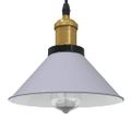 VidaXL Závesná lampa výškovo nastaviteľná E27 lesk šedá Ø 22 cm kov