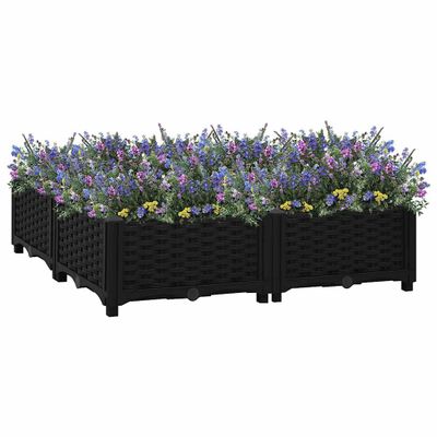 vidaXL Vyvýšený záhon 80x80x23 cm polypropylén