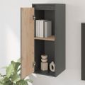 vidaXL Nástenné skrinky 2 ks sivé 30x30x80 cm masívna borovica