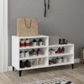 vidaXL Botník biely 102x36x60 cm spracované drevo