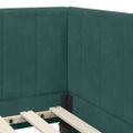 vidaXL Rohový rám postele Tmavozelená 90 cm x 200 cm Zamat