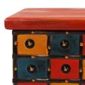 vidaXL Úložný box, červený 110x40x40 cm, akáciový masív