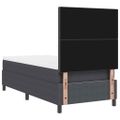 vidaXL LED box s pružinami Tmavo šedá a biela 100 x 200 cm