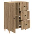vidaXL Servírovacia skriňa Dub artisan 66 x 34,5 x 90 cm