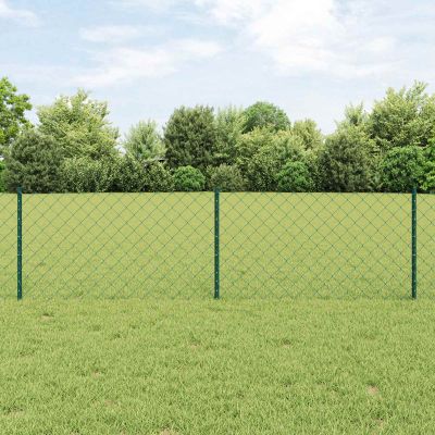 vidaXL Retiazkový plot s podperou 10 x 0,6 m PVC potiahnutá oceľ
